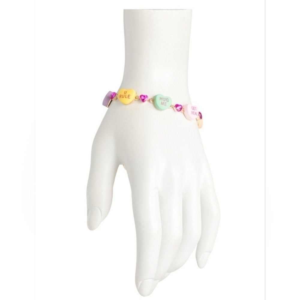 💕▪️Betsey Johnson ▪️(broken Link ) ❌️Damaged❌️ Think Pink Candy Bracelet - Picture 4 of 8